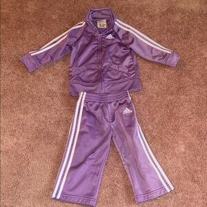 adidas Kids Matching Set in Purple and White